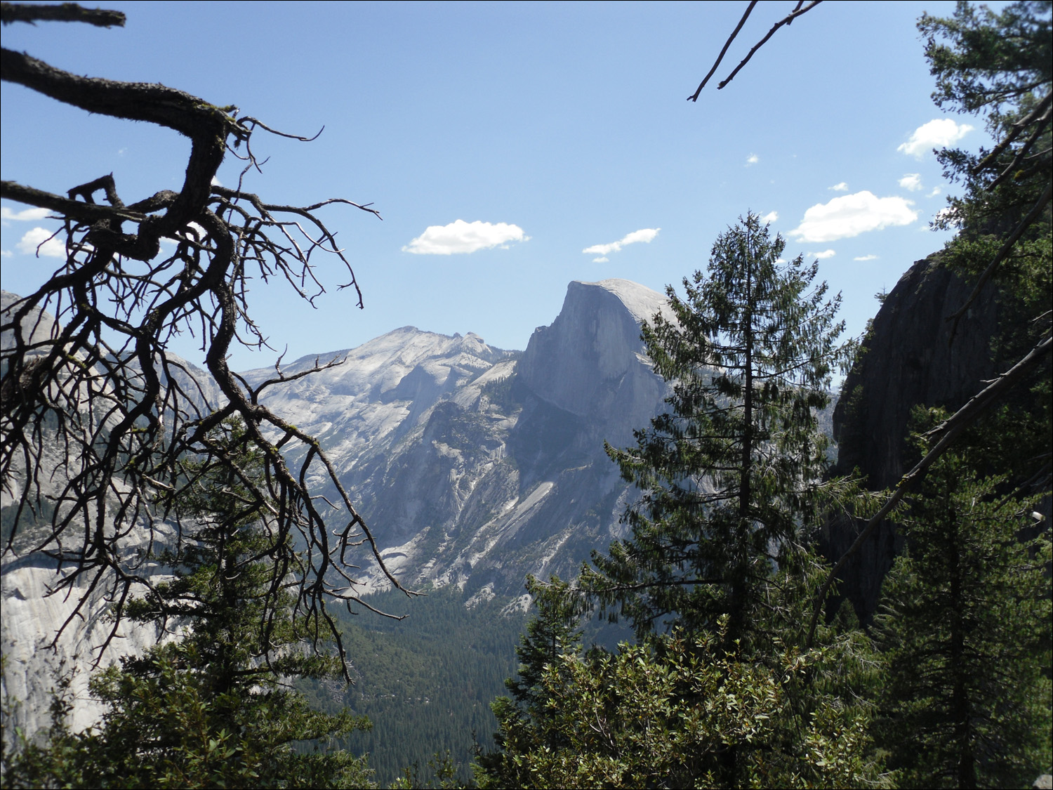 Hike to Glacier Point- Looking east toward Half Dome from trail